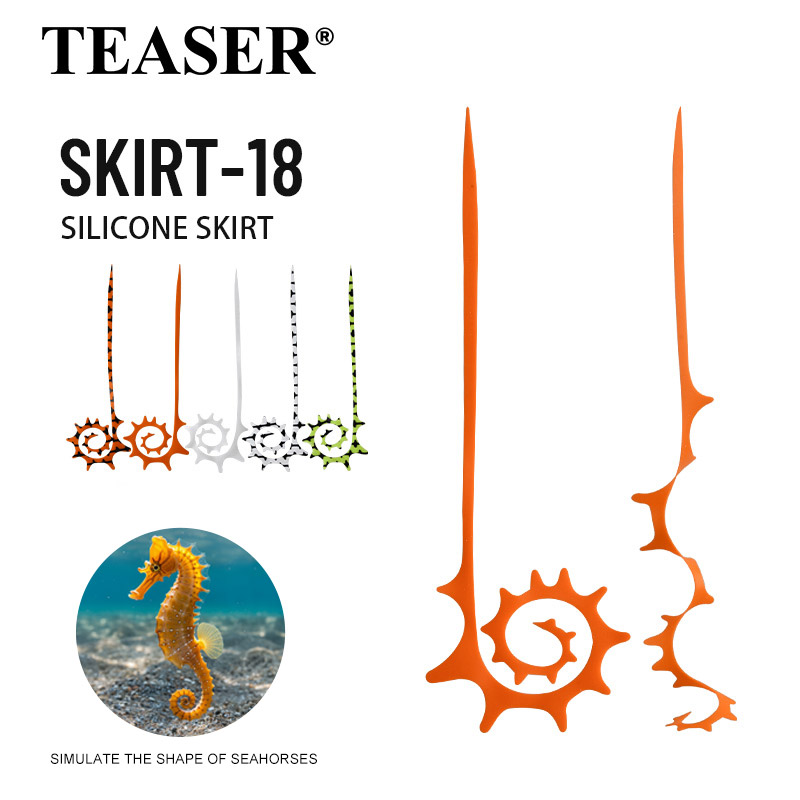 Fishing Equipment Lures - ชุดกระโปรงยางซิลิโคน TEASER 5 ชิ้น รุ่น SKIRT-18