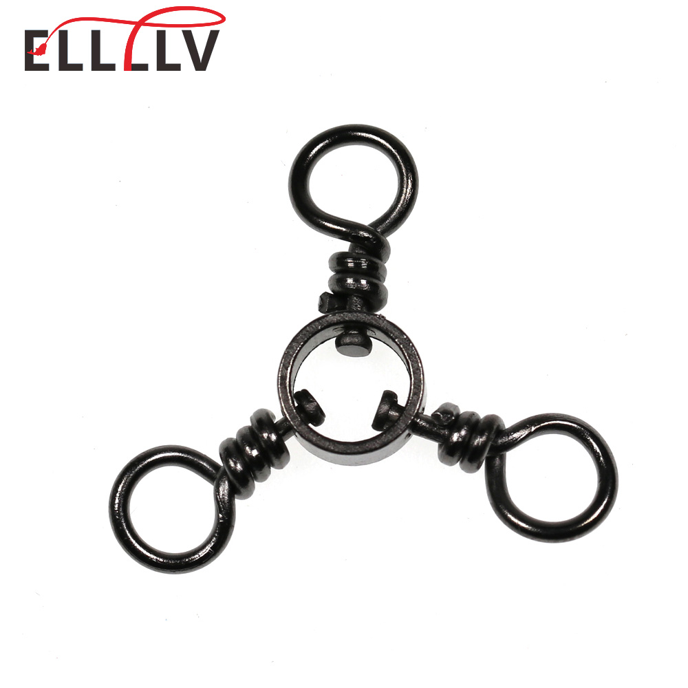 Fishing Equipment Used - Elllv 10ชิ้น/ถุง #8-3/0ตกปลา3 Way Swivels ตกปลาทะเล