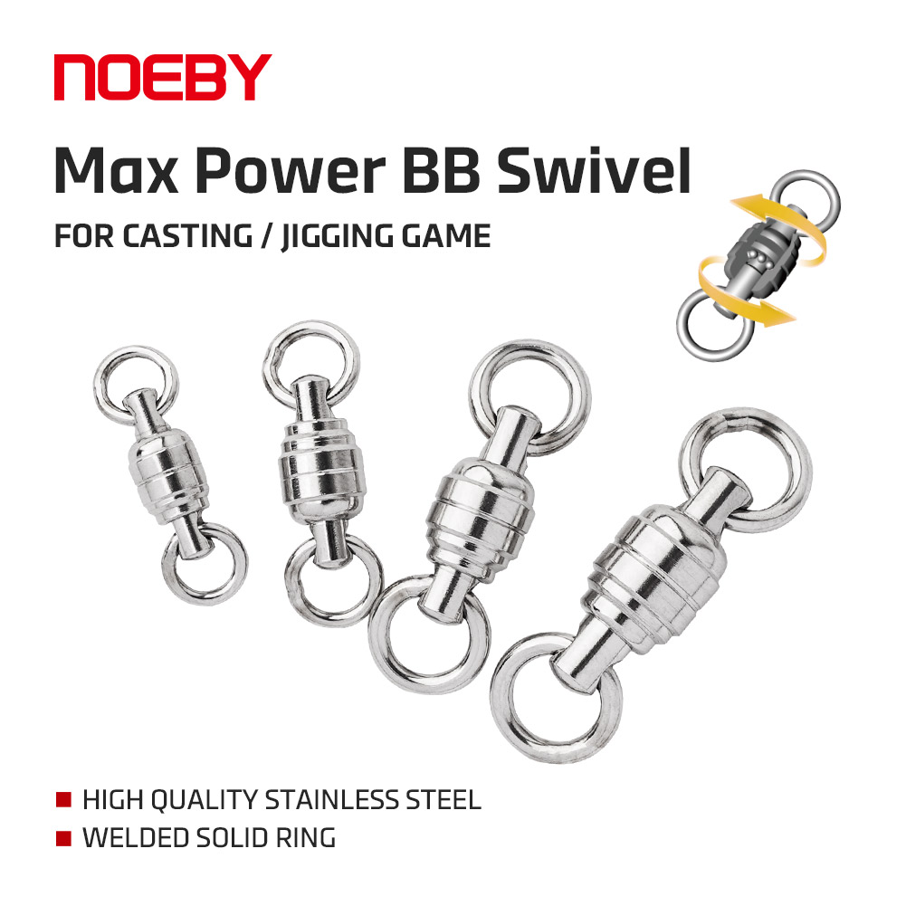 Fishing Equipment Used - NOEBY Max Power BB หมุนคุณภาพสูงสแตนเลสเชื่อมแหวนแข็ง #