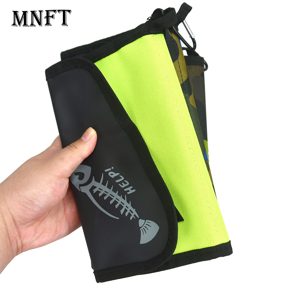 Fishing Equipment Lures - กระเป๋าใส่เหยื่อตกปลาแบบกันน้ำ พร้อมคาราไบเนอร์ กระเป๋าอุปกรณ์ตกปลาแบบพกพา สำหรับใส่เหยื่อแบบนิ่ม อุปกรณ์ตกปลาทะเล