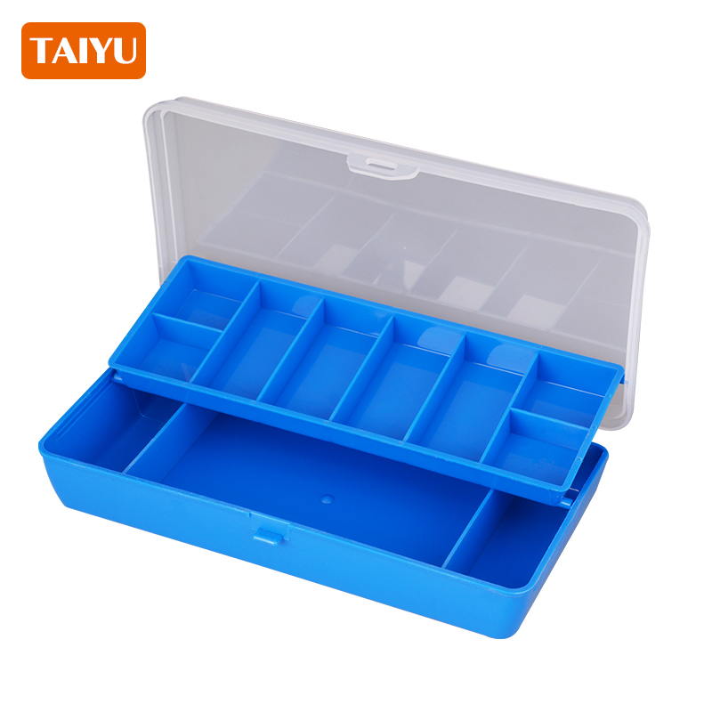 Soft Plastic Lure - TAIYU แบบพกพากล่องตกปลา 11 ช่อง Double-deck กล่องเก็บปลาคาร์พอุปกรณ์ตกปลา