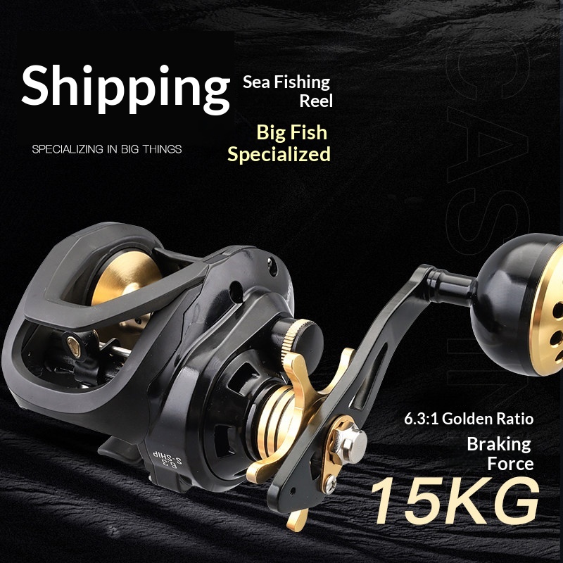 Fishing Equipment Daiwa - รอกเบทคาสติ้งสำหรับตกปลาทะเล ตีไกล จิ๊กกิ้งช้า แรงดึง 15 กก.