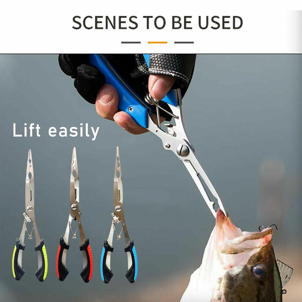 Used Fishing Equipment Near Me - คีมตกปลาสแตนเลสอเนกประสงค์ พร้อมที่เปิดห่วง ตัดสายถัก ที่ถอดตะขอแบบกันลื่น สำหรับเหยื่อตกปลา