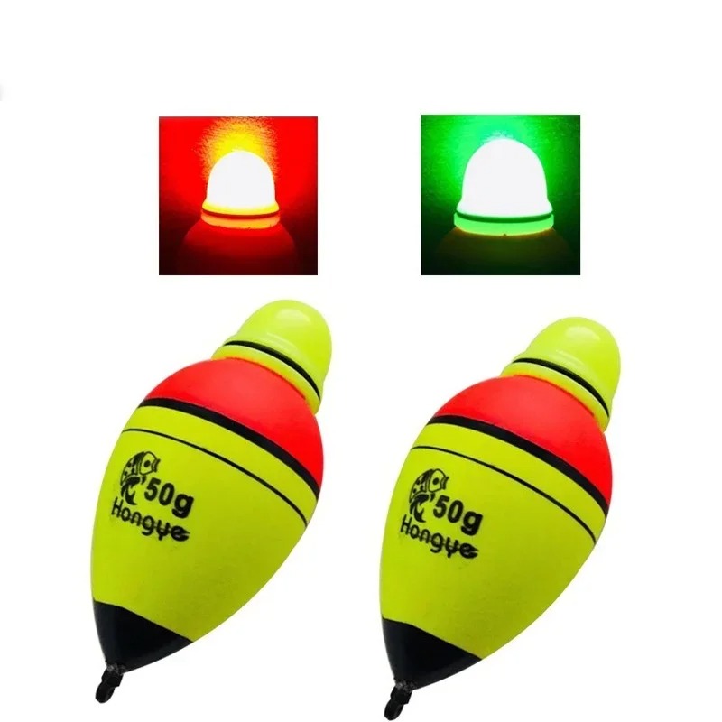 Night Float Fishing - ทุ่นลอยน้ำลอยน้ำพลาสติกลอยน้ำได้สำหรับตกปลาตอนกลางคืนสำหรับเบ็ดตกปลาน้ำหนักเบา2/4ชิ้น30/40/50/60/70/80g/100G EVA
