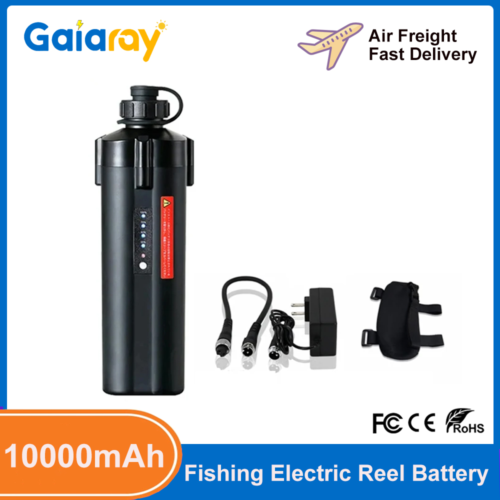 Fishing Equipment Daiwa - แบตเตอรี่รอกตกปลาไฟฟ้า 14.8V 10000mAh พร้อมหน้าจอแสดงพลังงาน แบตเตอรี่แบบชาร์จได้สำหรับรอกตกปลา Daiwa