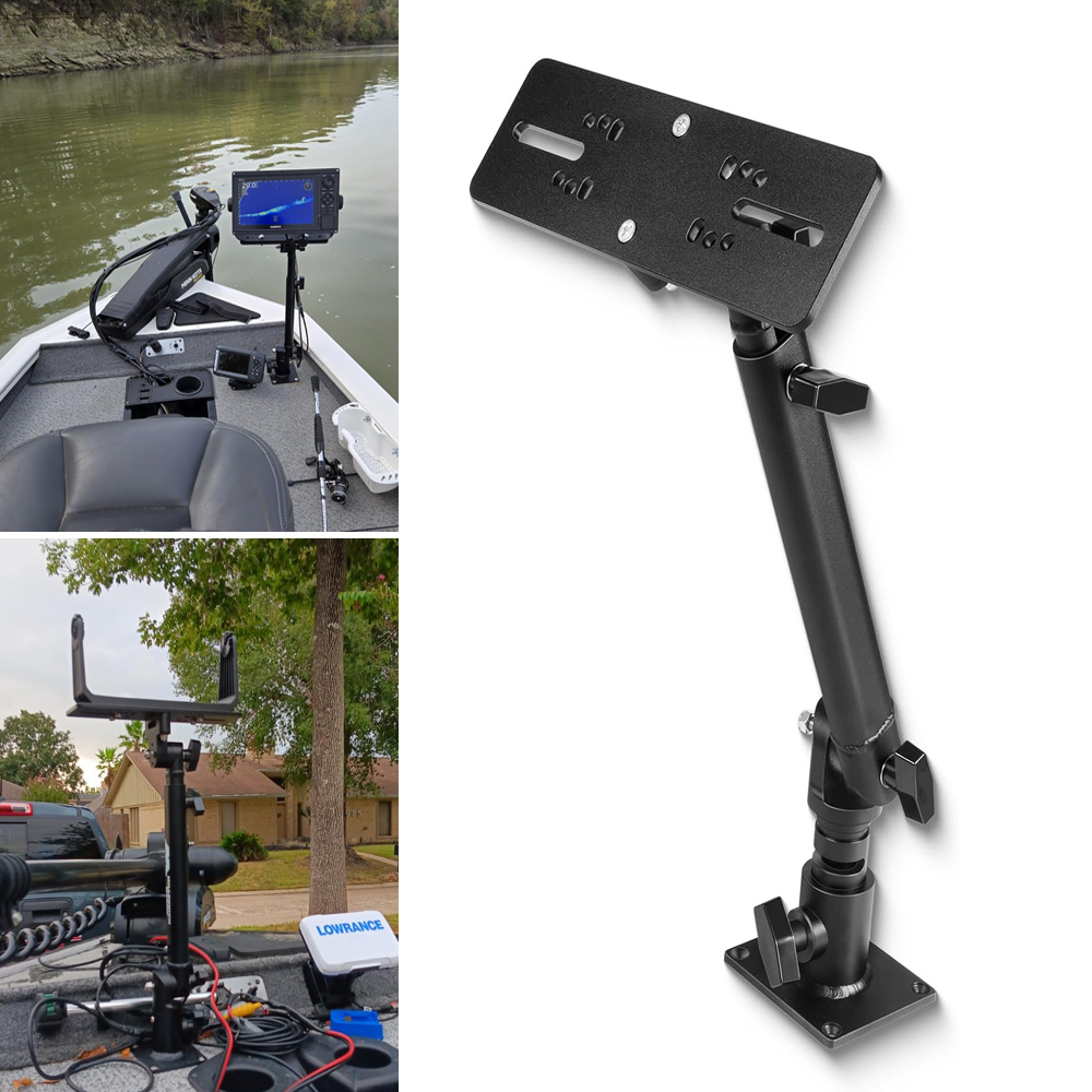Fish Finder - ขาตั้งอุปกรณ์ค้นหาปลาและเครื่องพล็อตแผนที่แบบสากล ปรับความสูงได้ตั้งแต่ 18 นิ้วถึง 24 นิ้ว