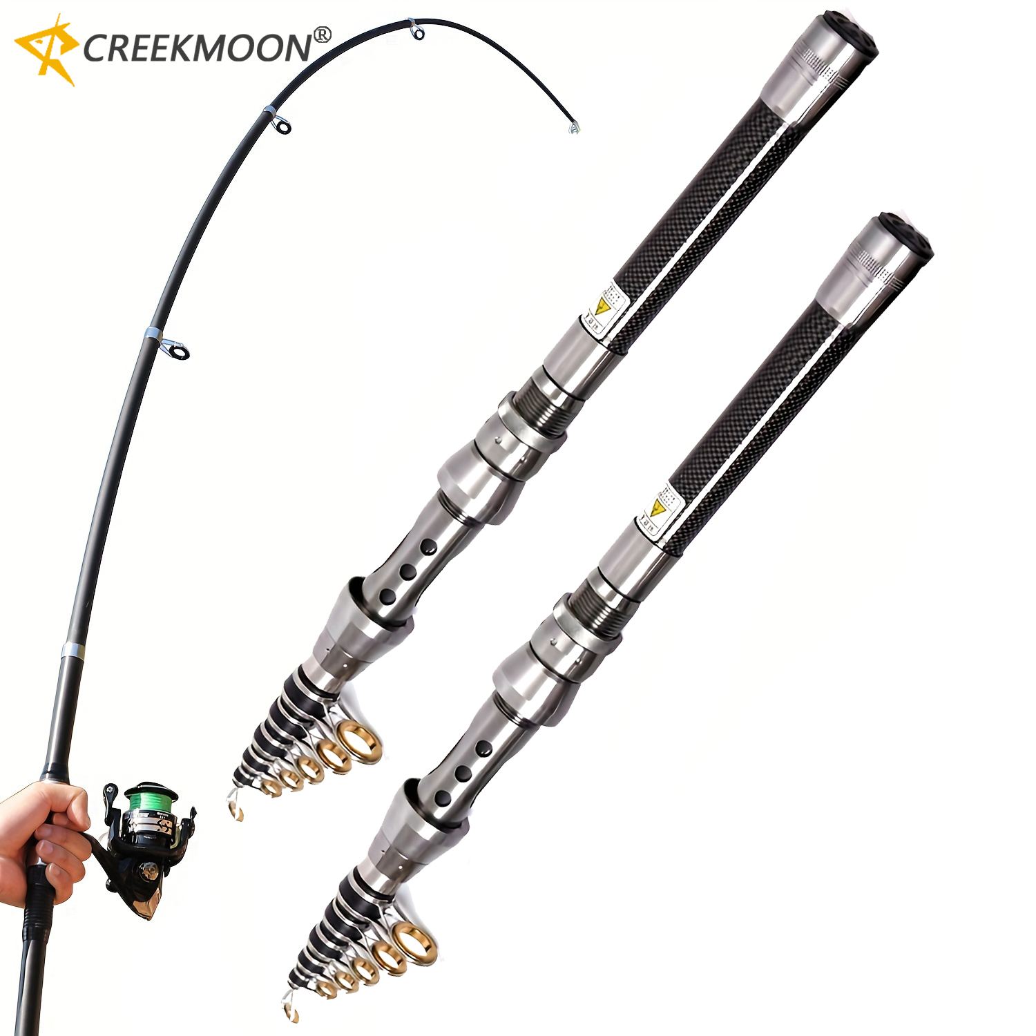 Surf Fishing Equipment - คันเบ็ดตกปลาคาร์พทรงพลัง 1.5-2.4 เมตร คาร์บอนไฟเบอร์แข็งแรงพิเศษ สำหรับตกปลาทะเล เหมาะสำหรับการเดินทาง