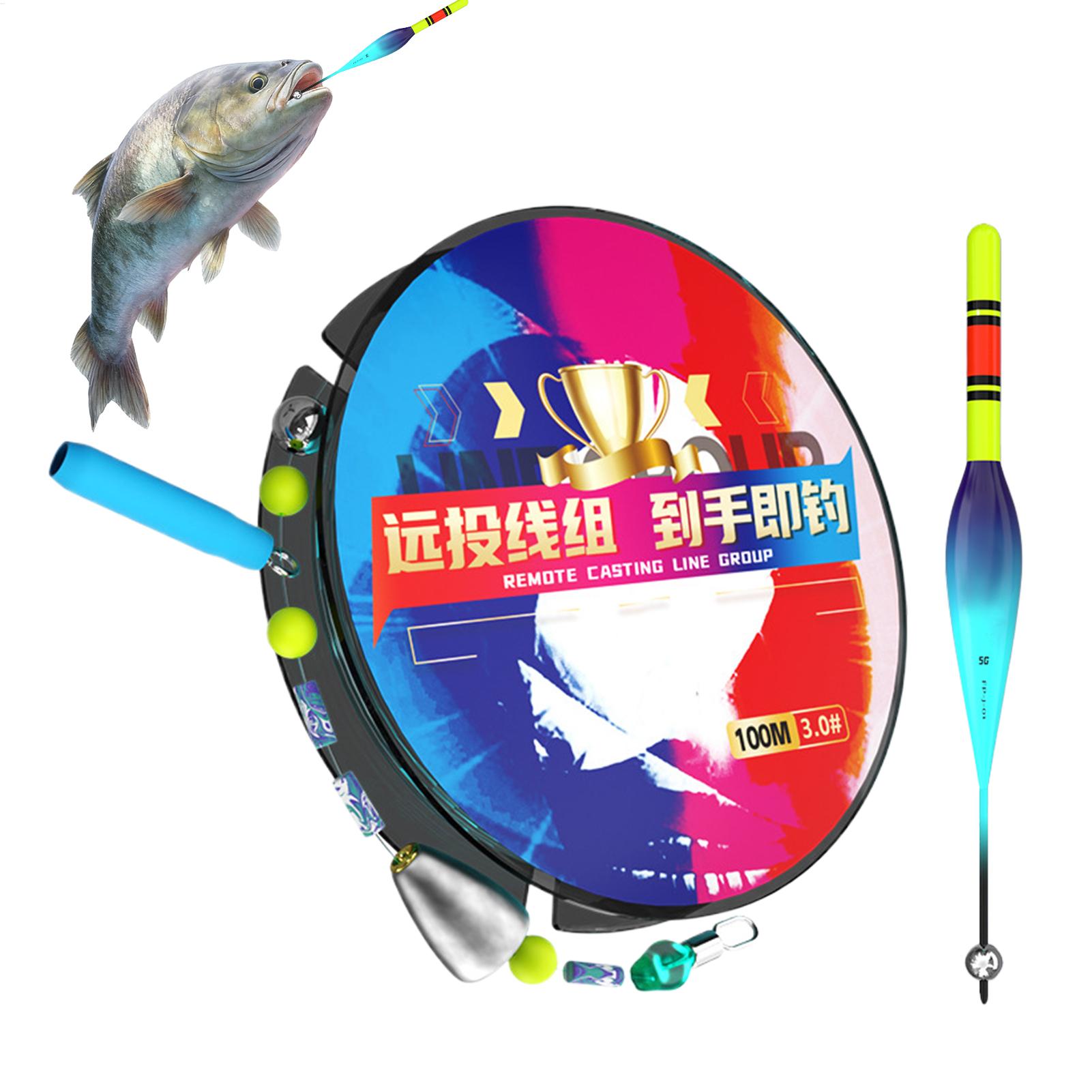 Night Float Fishing - ชุดอุปกรณ์ตกปลาแบบอัตโนมัติพร้อมสายยาว 100 เมตร ความไวสูง ไฟกระพริบแจ้งเตือนการกัดปลา ใช้ได้ทั้งกลางวันและกลางคืน