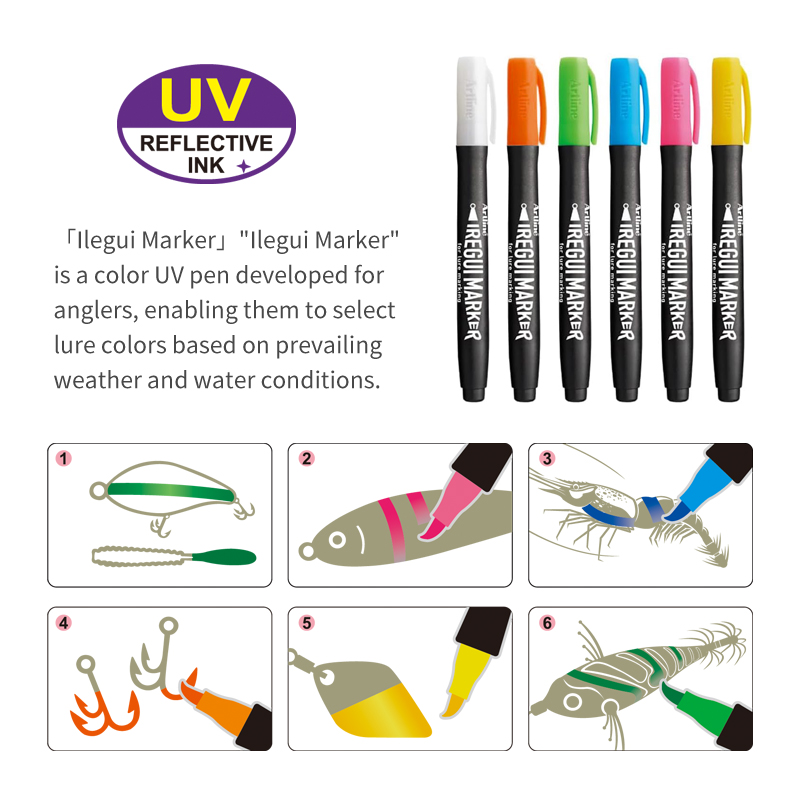 ปากกาสีเรืองแสง UV สำหรับตกปลา - Fishing Equipment Lures บทวิจารณ์และราคา