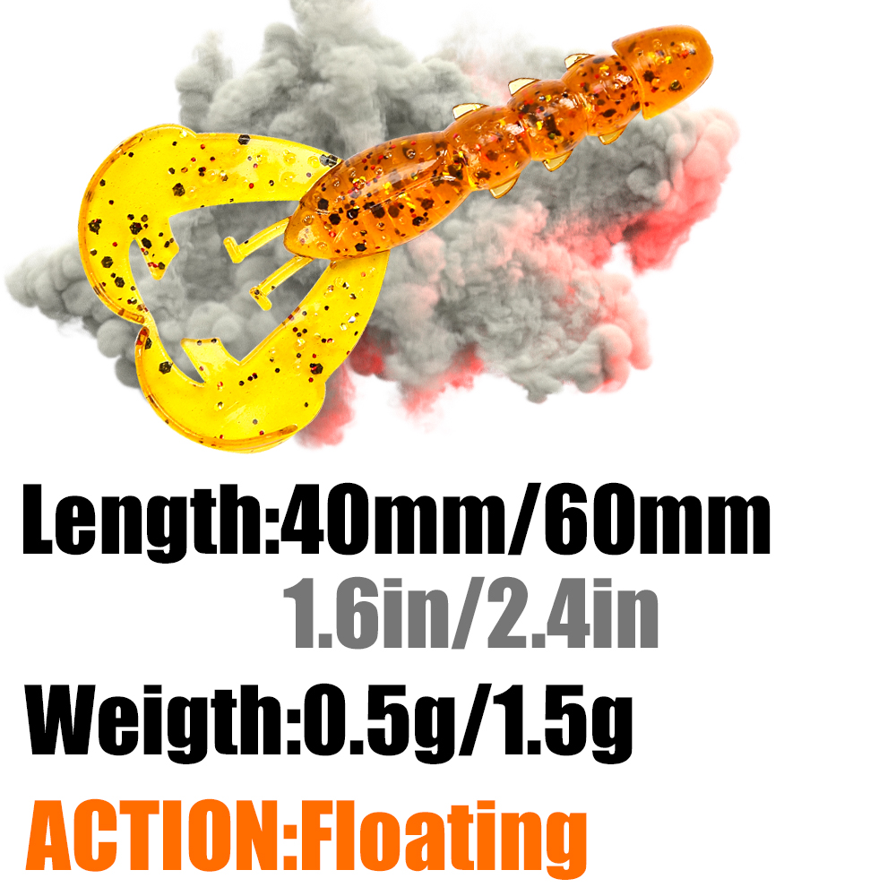 เหยื่อตกปลา PEAK Floating Craw - Soft Plastic Lure บทวิจารณ์และราคา