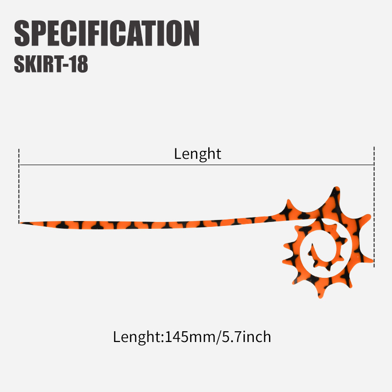 ชุดกระโปรงยางซิลิโคน TEASER 5  - Fishing Equipment Lures บทวิจารณ์และราคา