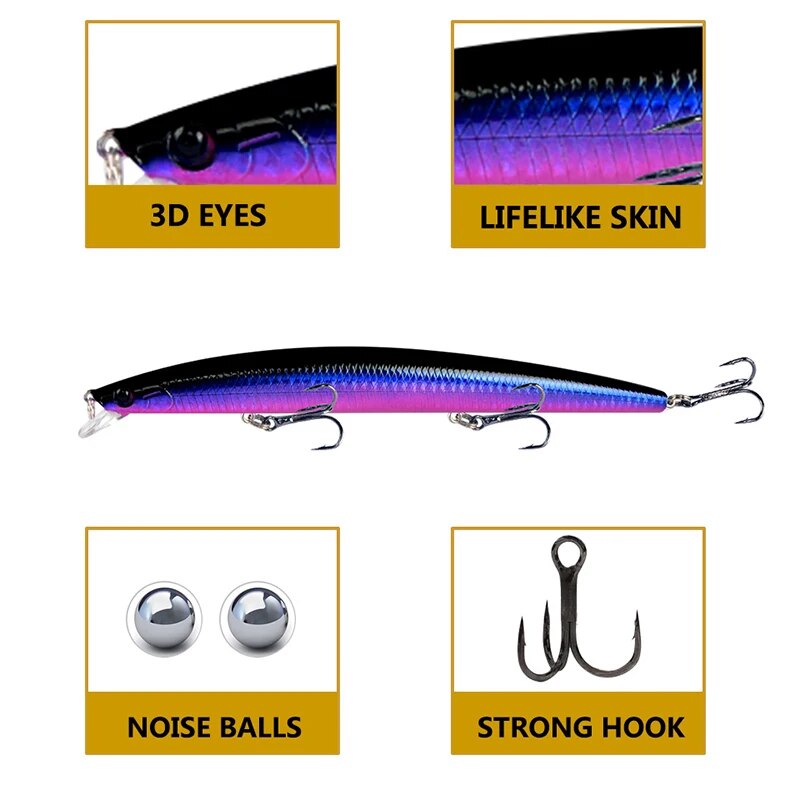 Minnow Fishing Lure เลเซอร์ Ha - Fishing Equipment Lures บทวิจารณ์และราคา