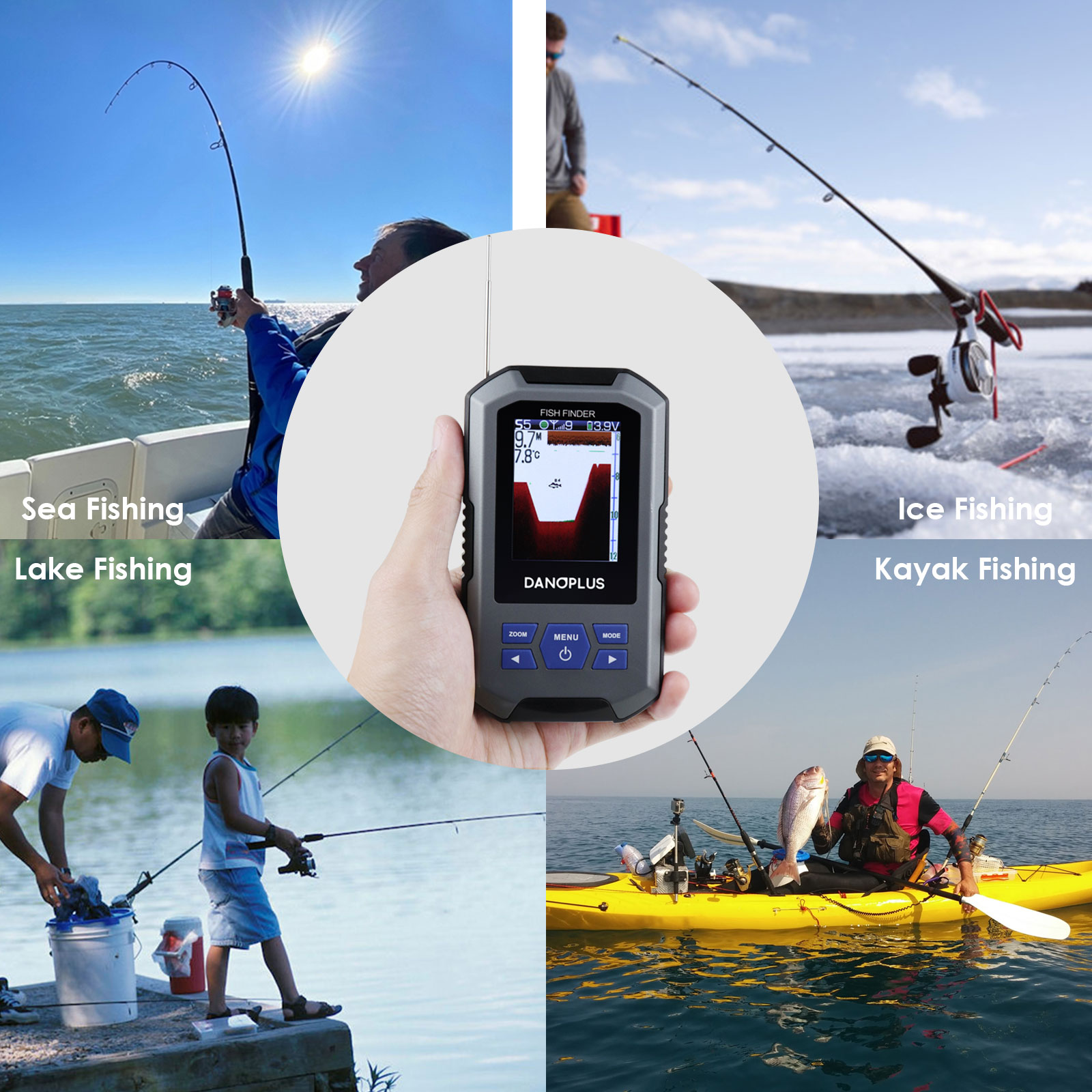 เครื่องหาปลาไร้สาย โซนาร์เซ็นเ - Fish Finder บทวิจารณ์และราคา