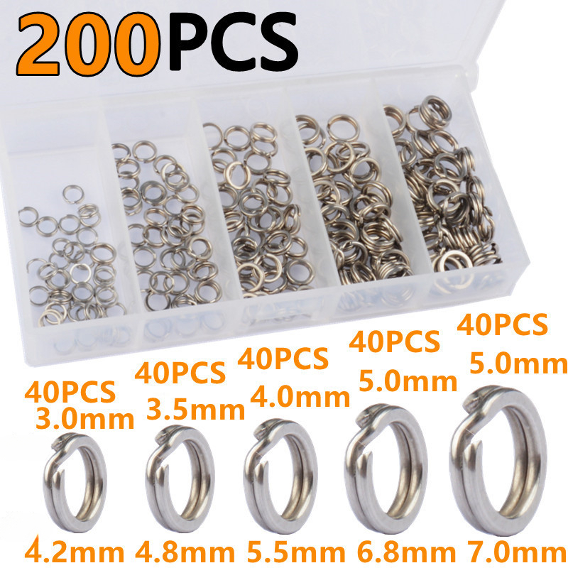 250 ชิ้น 5 ขนาด ห่วงเชื่อมต่อส - Fishing Equipment Used บทวิจารณ์และราคา