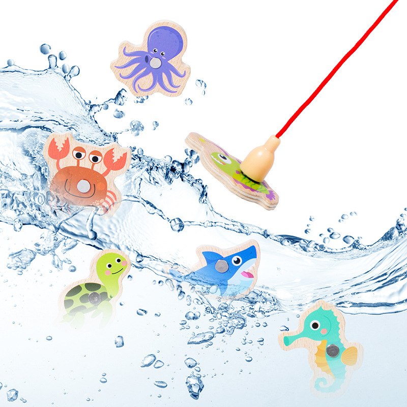 ของเล่นตกปลาแม่เหล็กไม้สำหรับเ - Fishing Equipment For Kids บทวิจารณ์และราคา