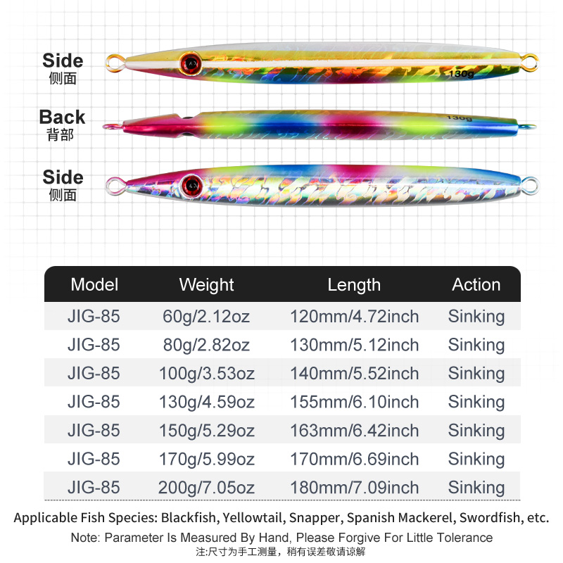 OBSESSION J85 100g 130g 150g 1 - Jig Head Lure บทวิจารณ์และราคา