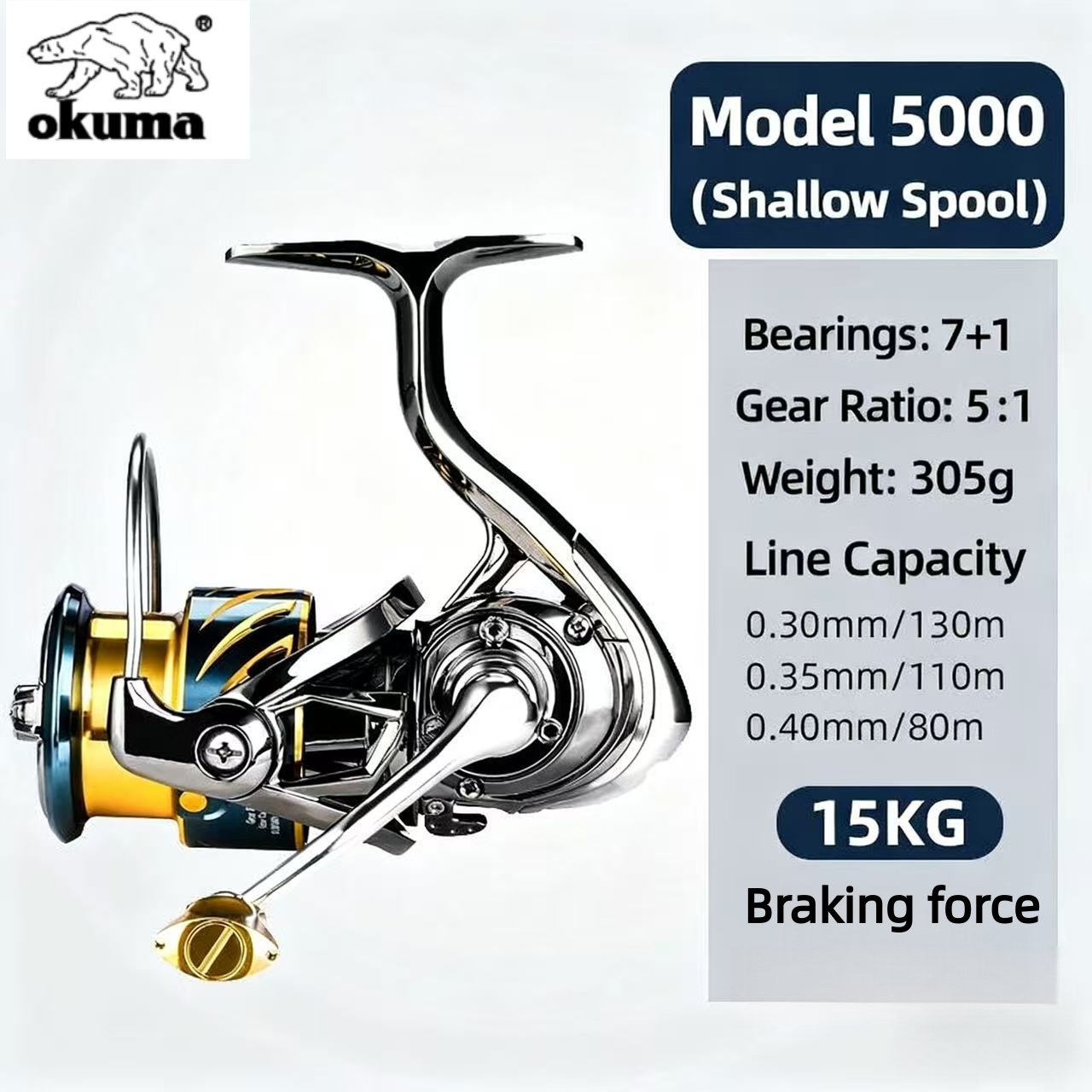 รอกตกปลาโอคุมะ รอกสปินนิ่ง รอก - Fishing Equipment Daiwa บทวิจารณ์และราคา