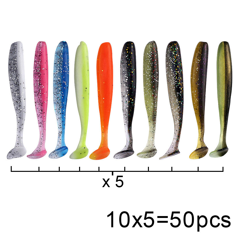 QXO 50 ชิ้น/ล็อต Swimbait Soft - Soft Plastic Lure บทวิจารณ์และราคา