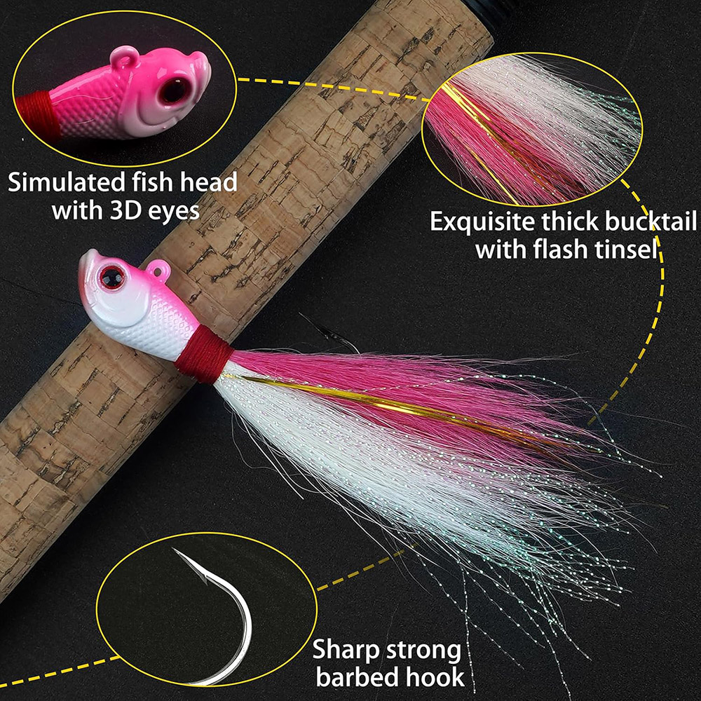 เหยื่อปลอมแบบ Bucktail Jigs 3  - Surf Fishing Equipment บทวิจารณ์และราคา