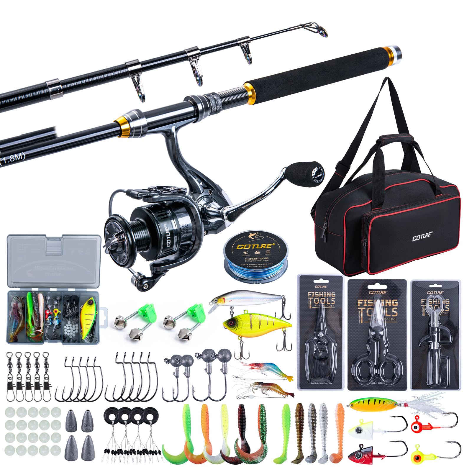 ชุดคันเบ็ดตกปลาแบบยืดหดได้ Got - Fishing Equipment Europe บทวิจารณ์และราคา