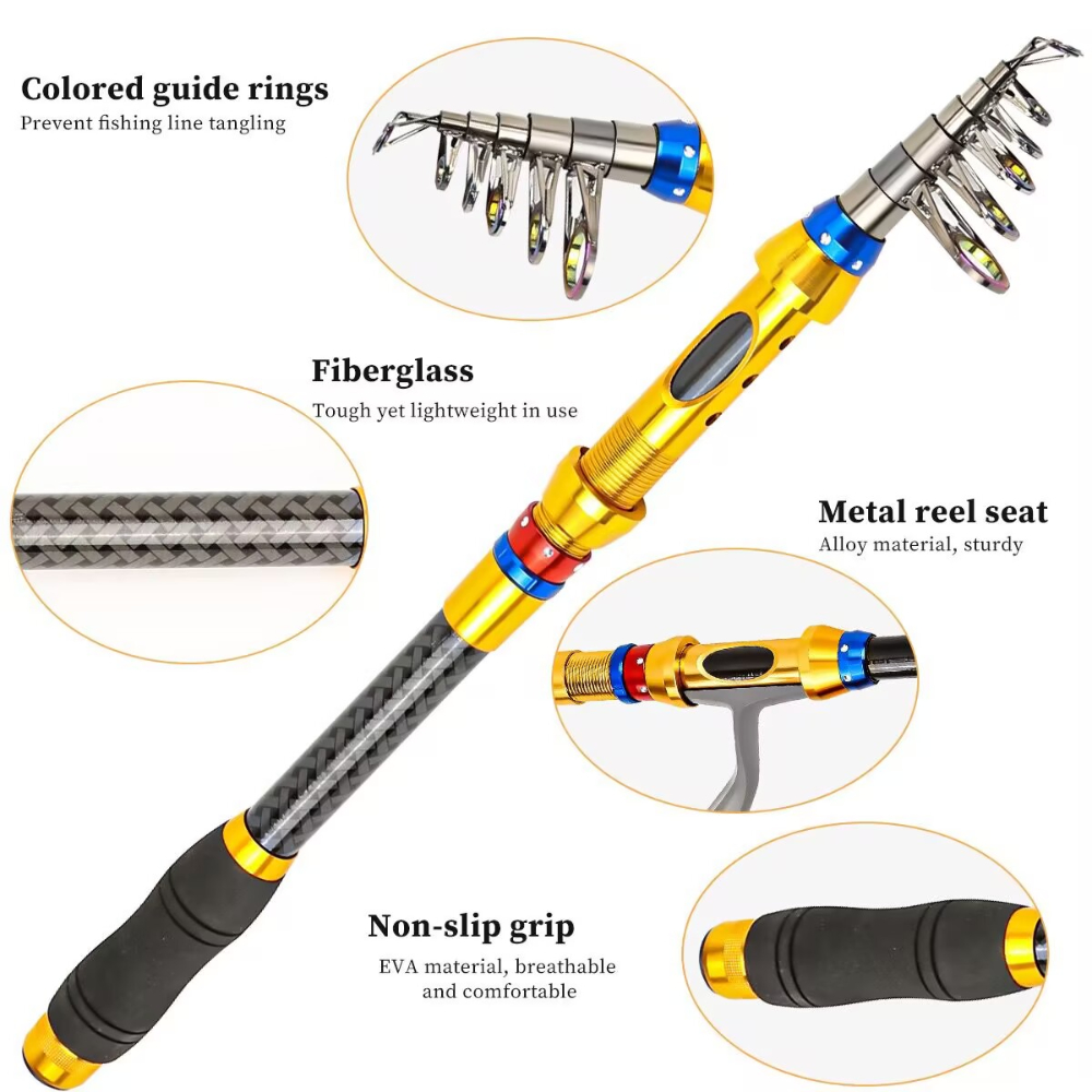 ชุดคันเบ็ดตกปลาแบบยืดหดได้ 1.8 - Fishing Equipment Europe บทวิจารณ์และราคา